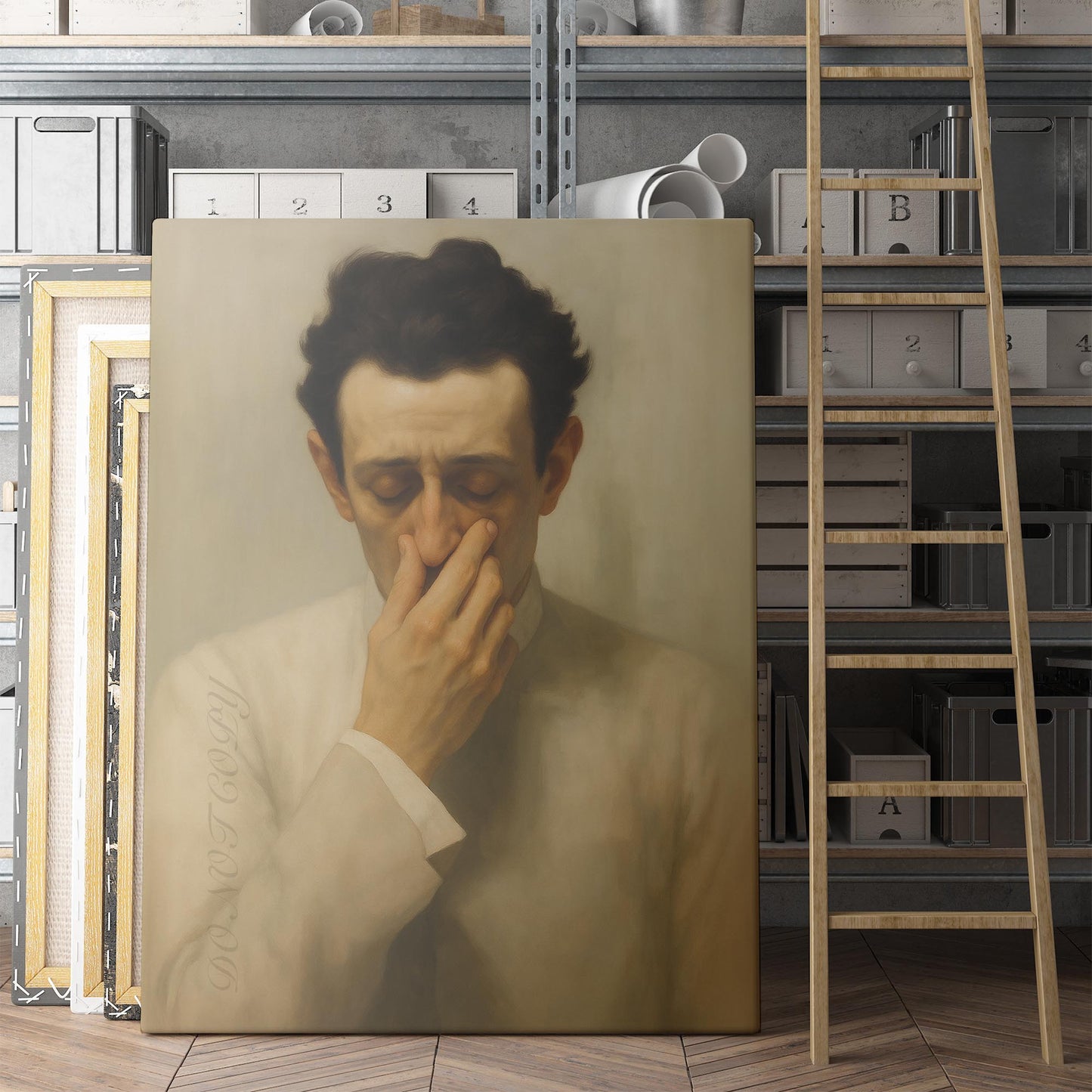 Man Plugging His Nose