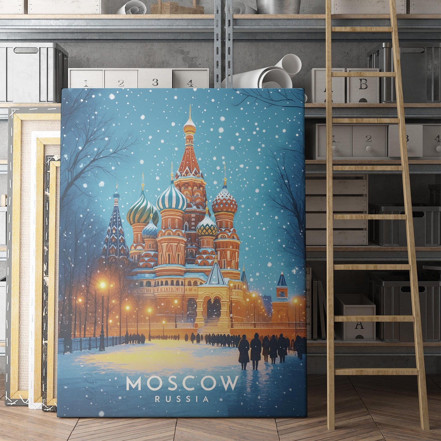 Moscow Russia Vintage Travel Poster