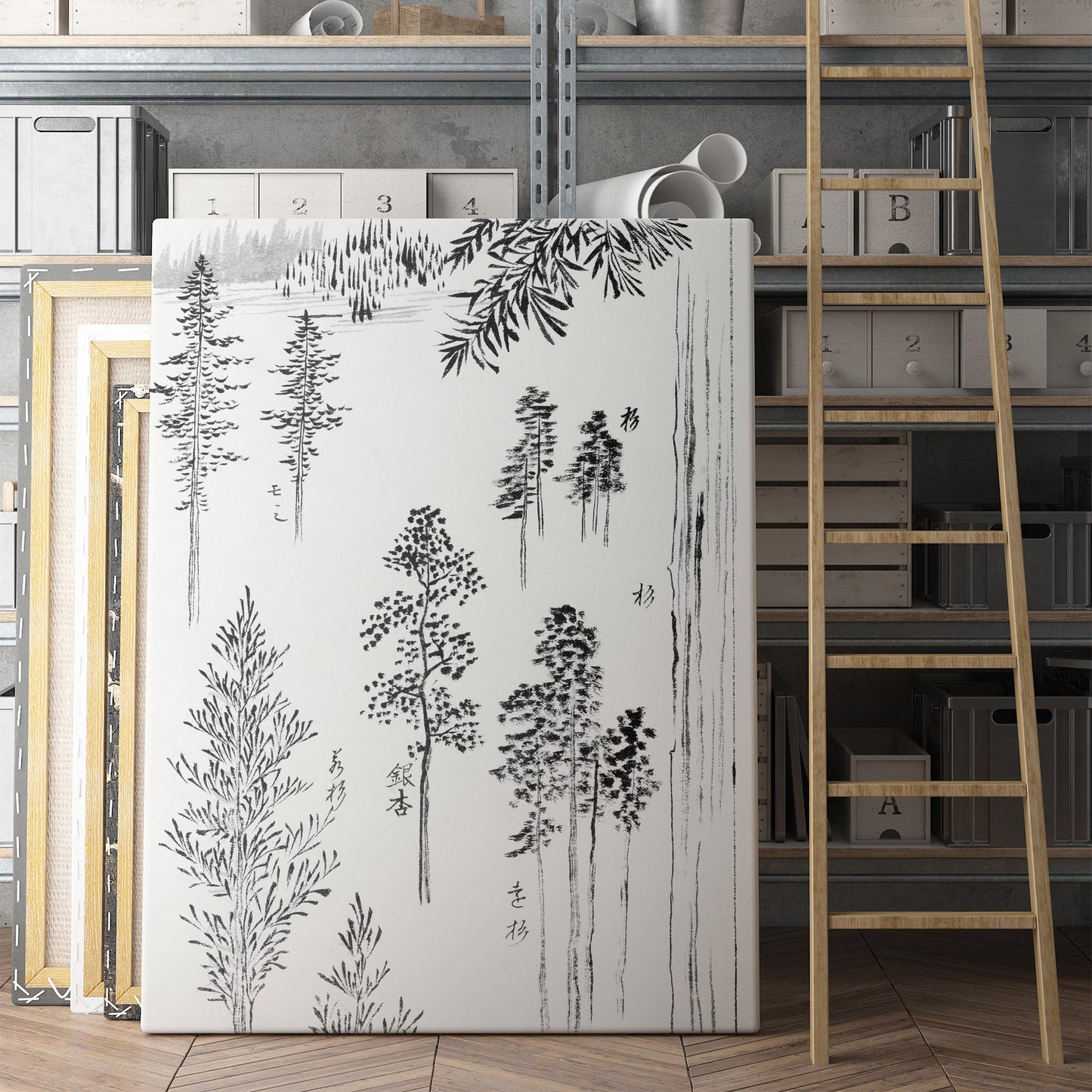 Pine Trees by Hokusai