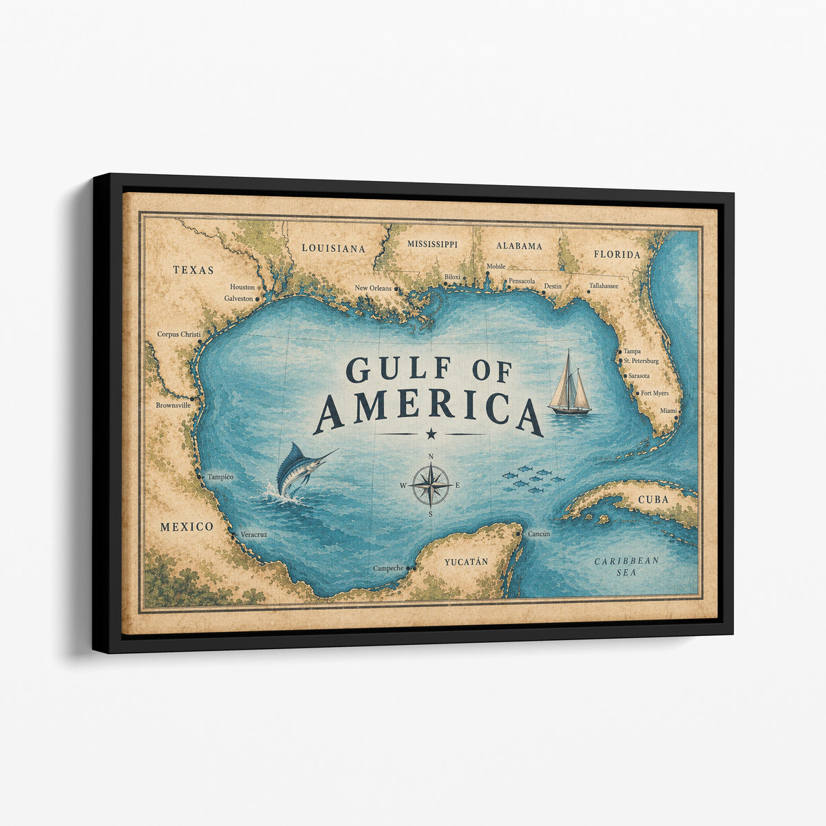 Gulf of America Map