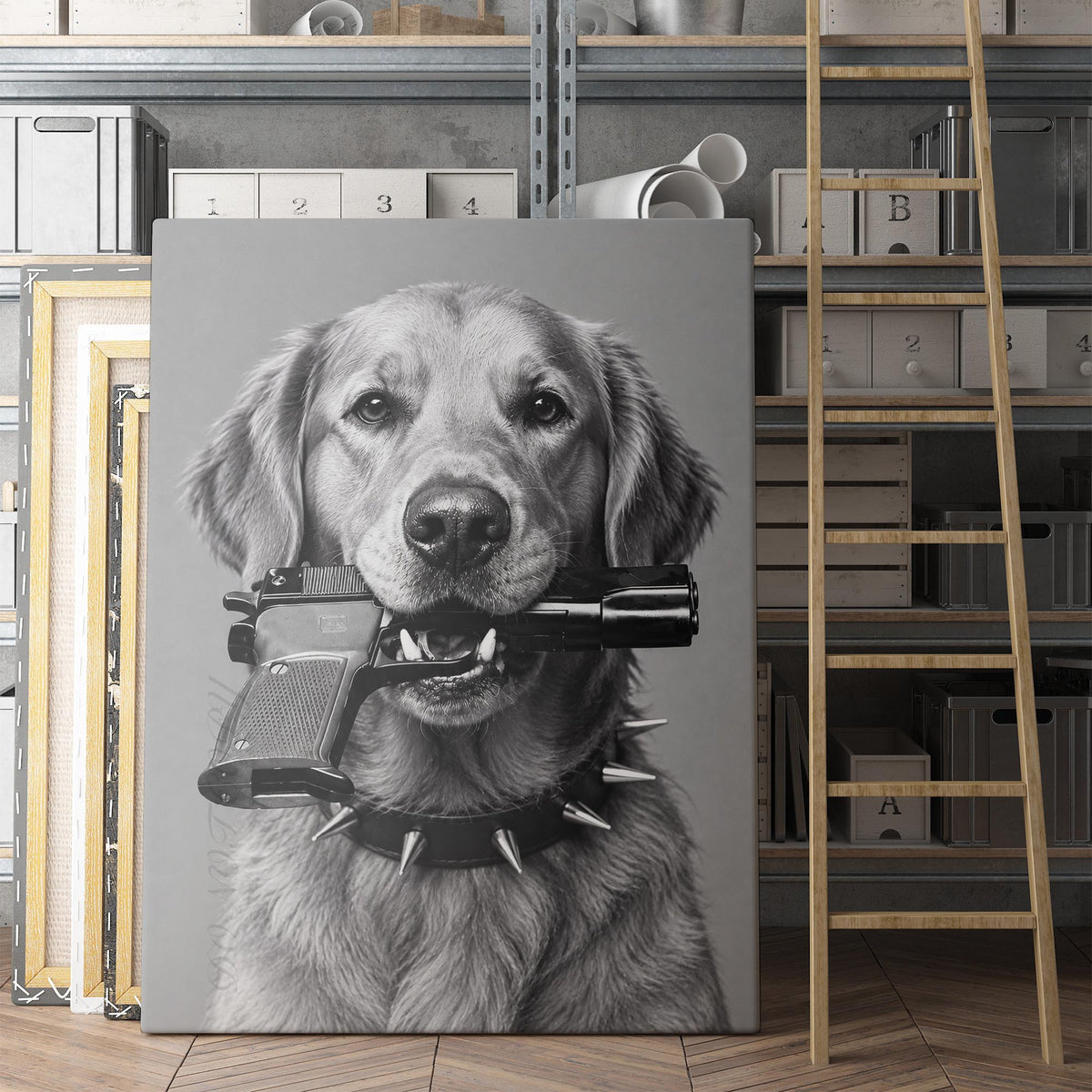 Golden Retriever Gun In Mouth