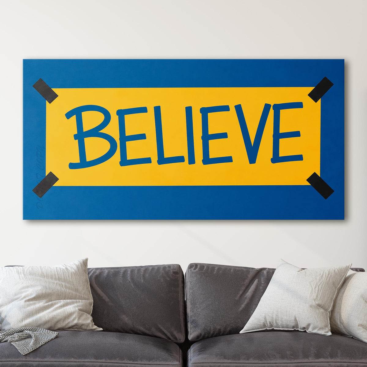 BELIEVE Sports Team Motivation Sign