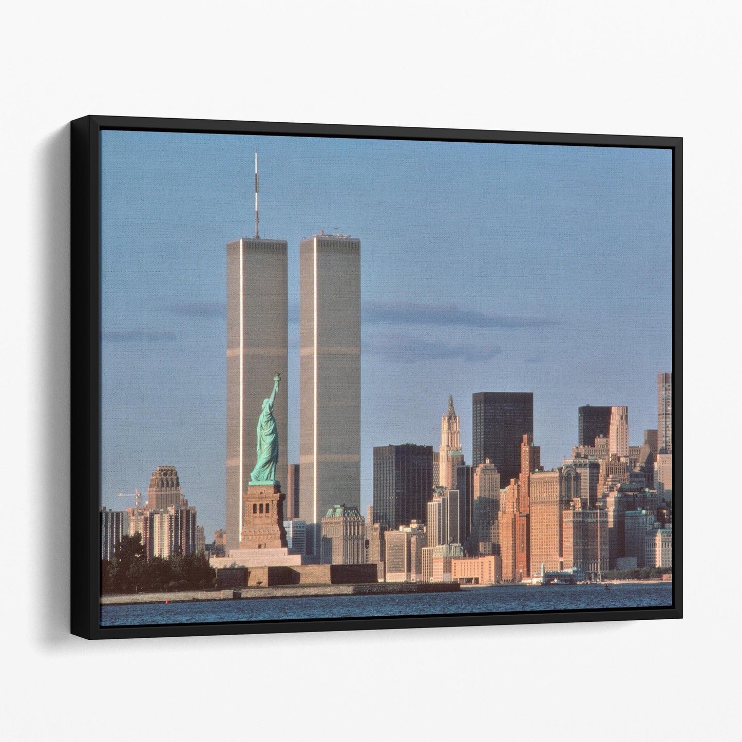 Statue of Liberty and Twin Towers 1980s NYC