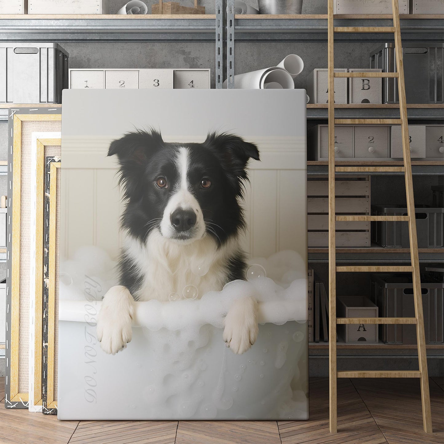Border Collie Dog Bubble Bath