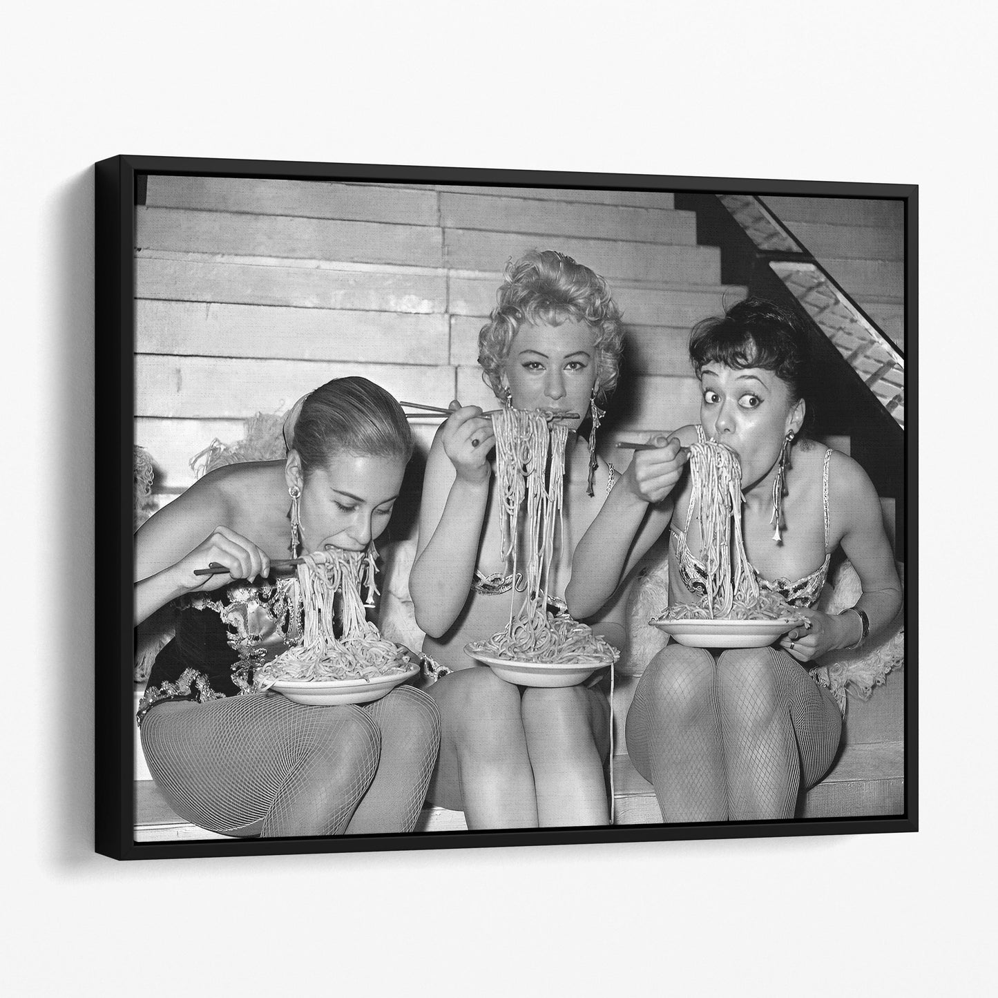 Women Eating Spaghetti