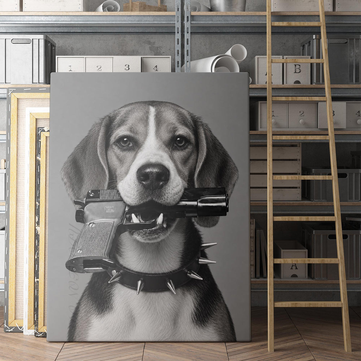 Beagle Gun In Mouth