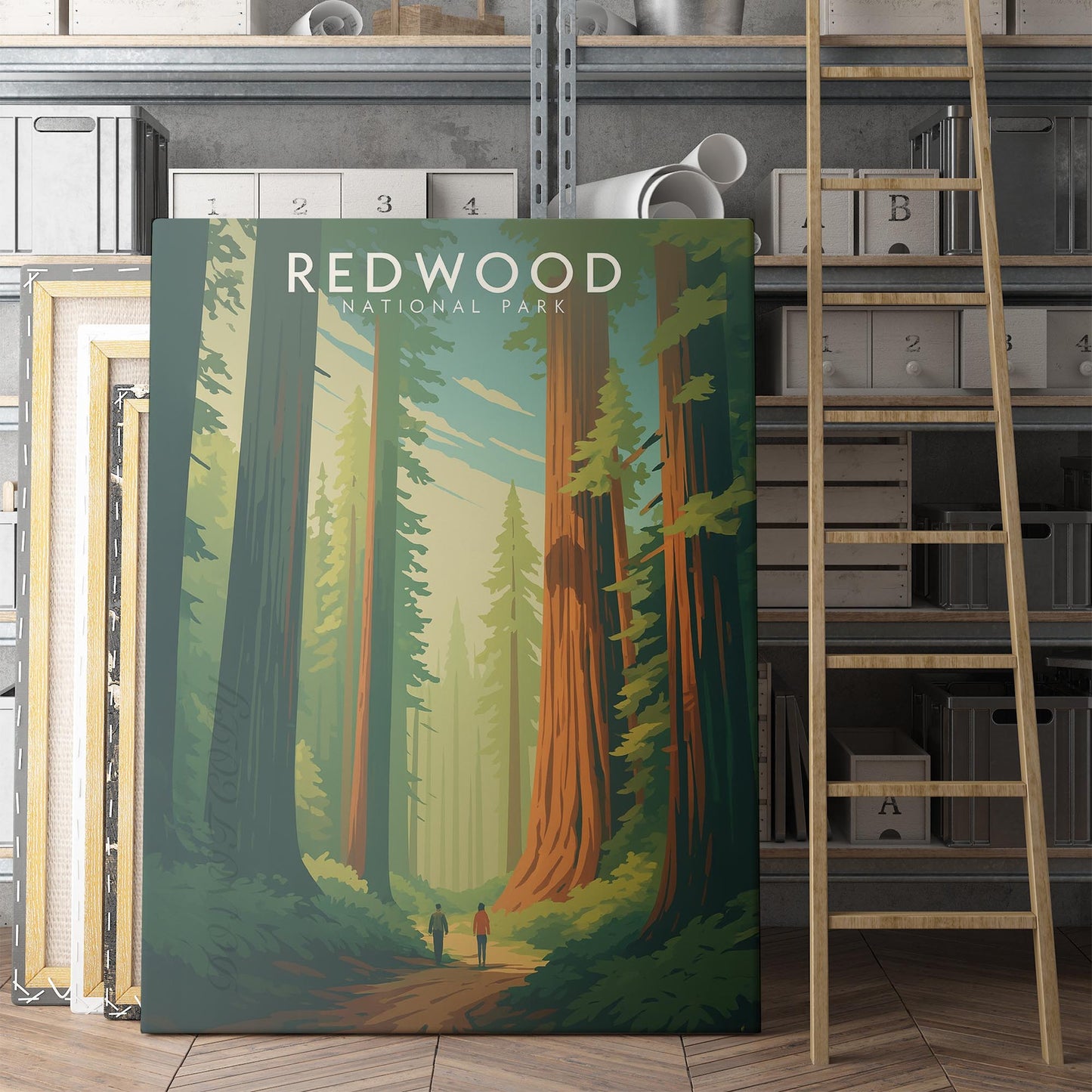 Redwood National Park California Travel Poster