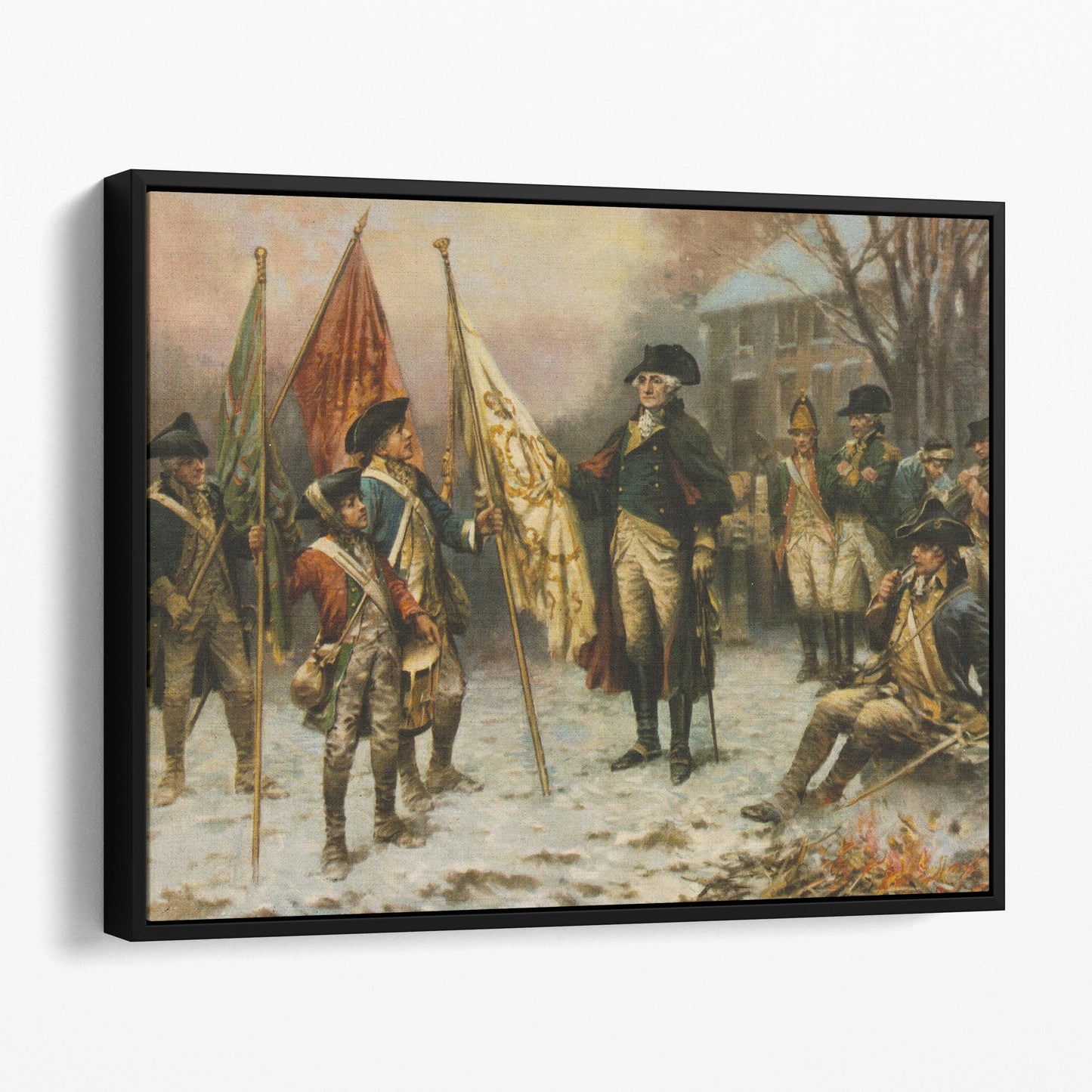 Washington inspecting the captured colors after the battle of Trenton (1914)
