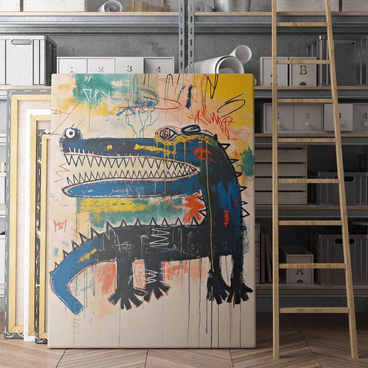 Crocodile Abstract Graffiti