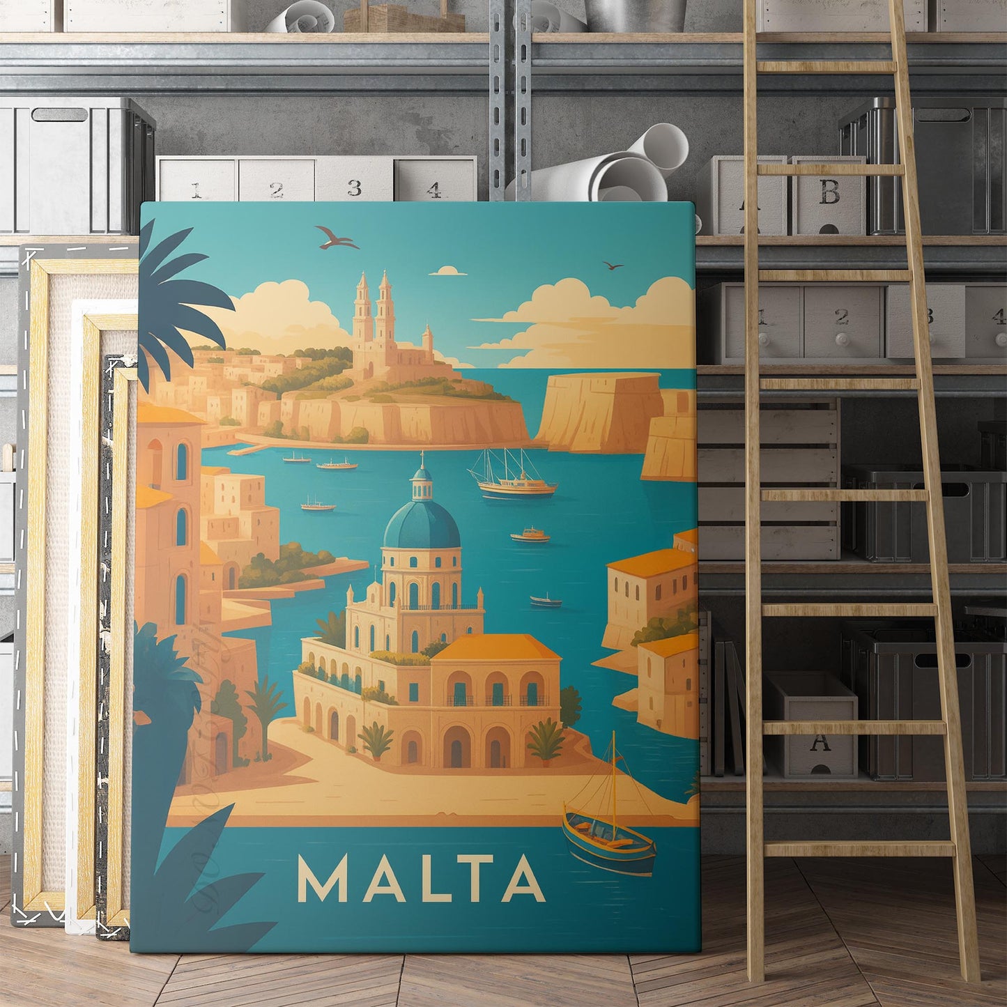 Malta Vintage Travel Poster