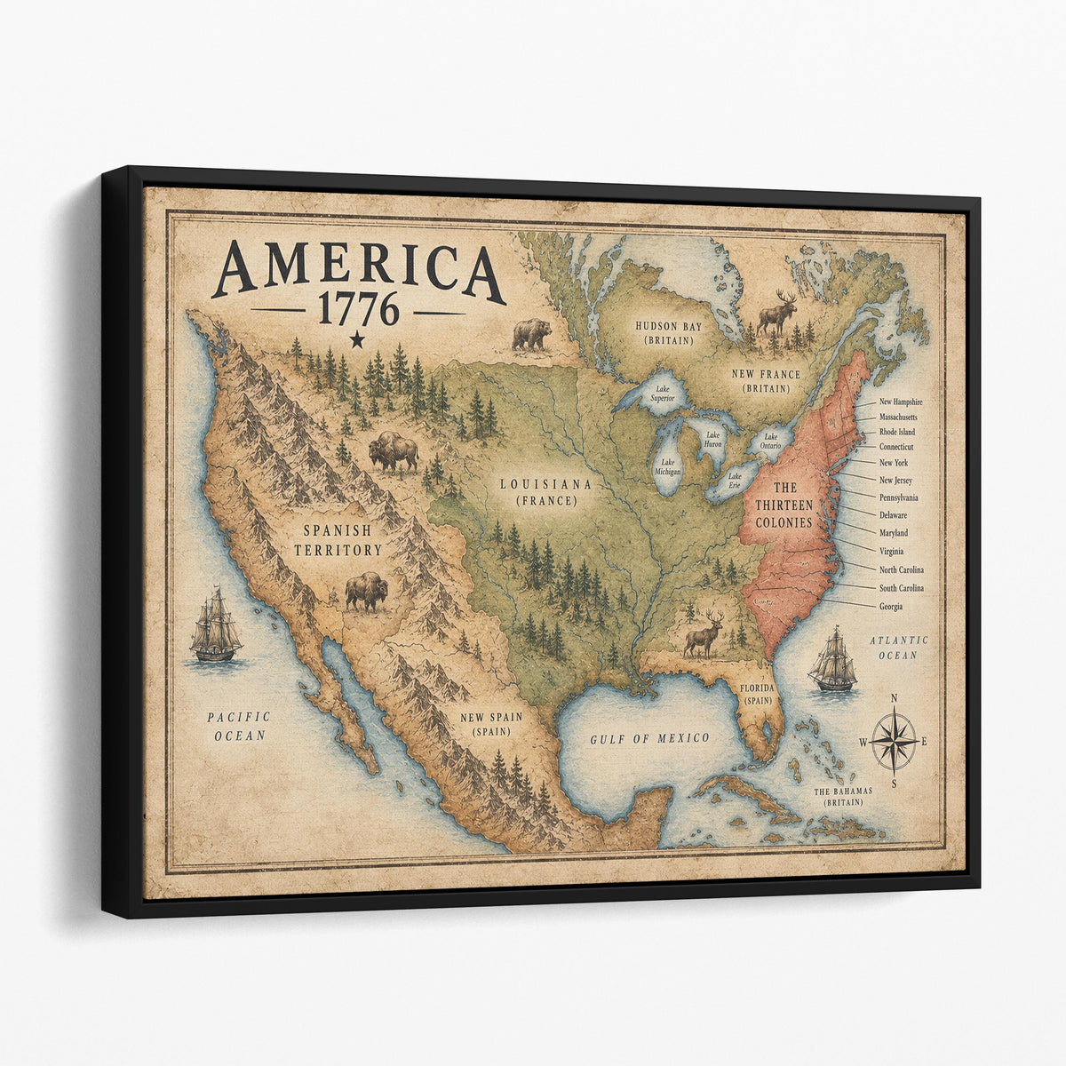 Map of America 1776