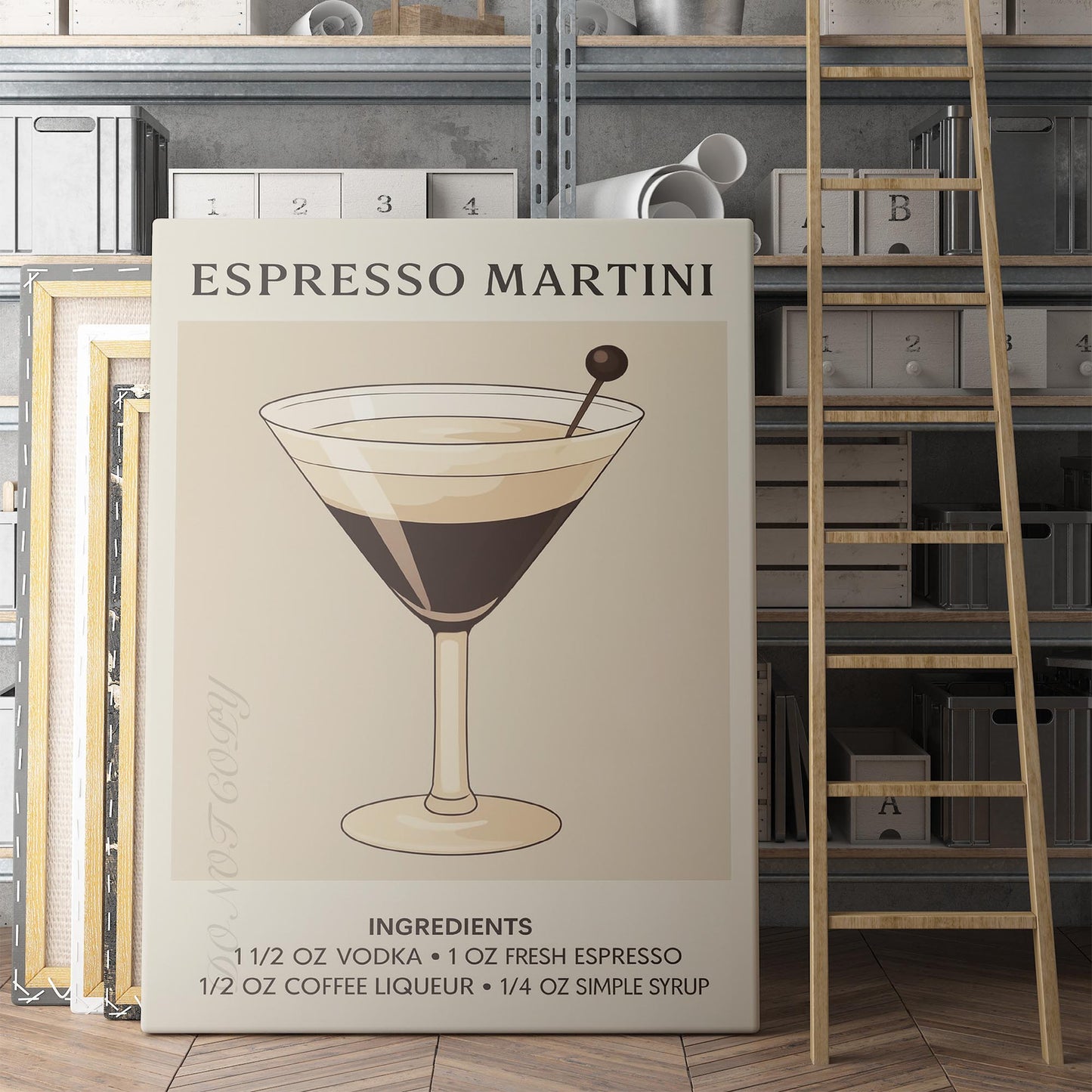 Espresso Martini Vintage Drinking Poster