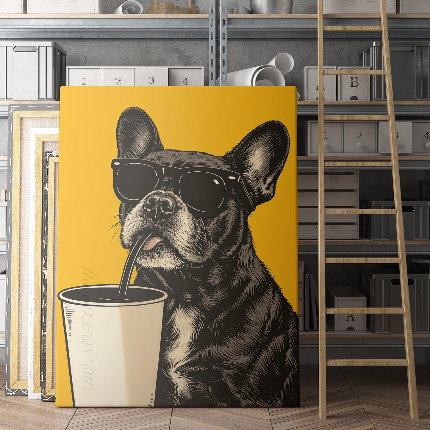 French Bulldog Retro