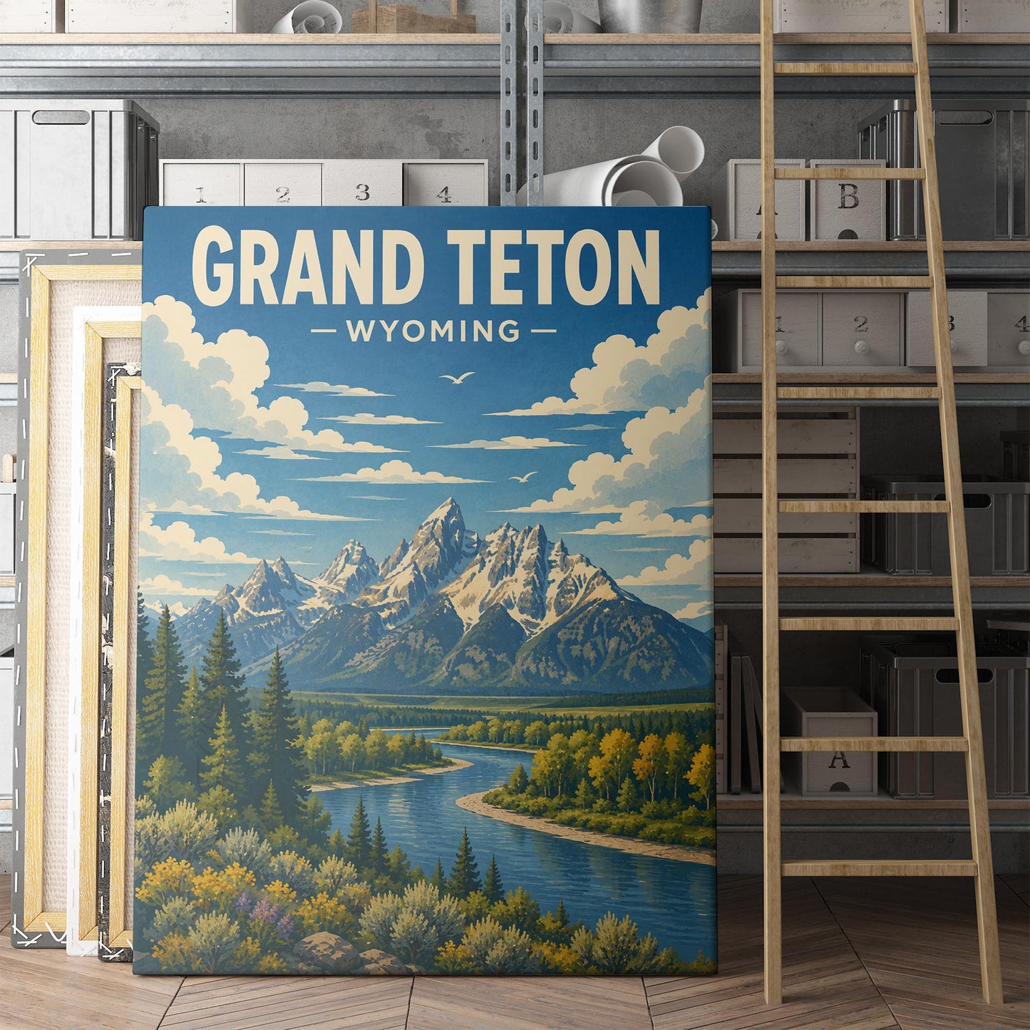 Grand Teton Wyoming Travel Poster