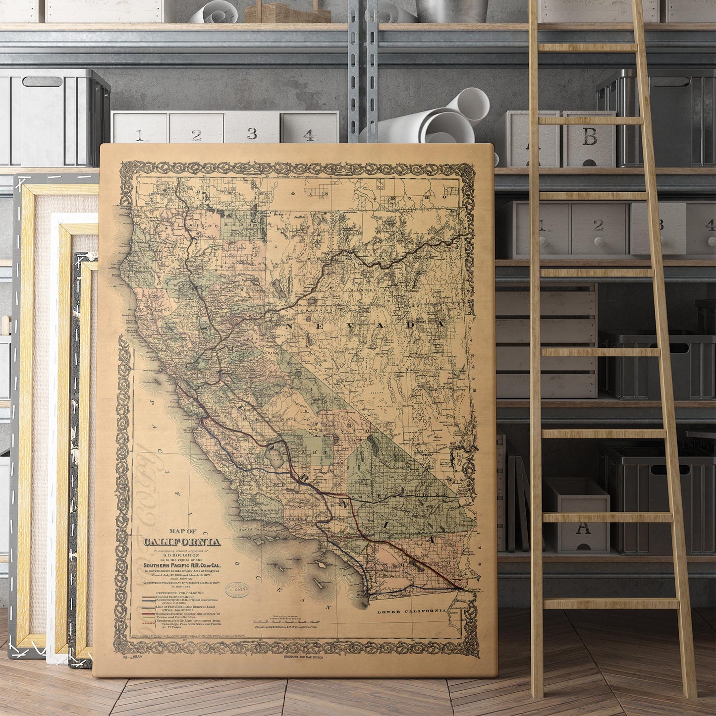 Map of California - Southern Pacific Railroad