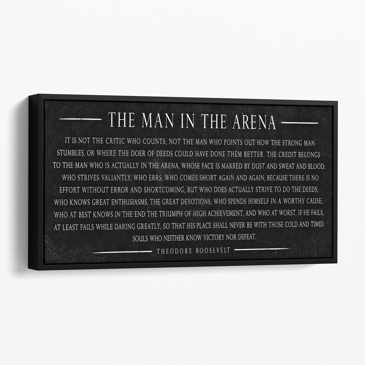 The Man In The Arena - Teddy Roosevelt
