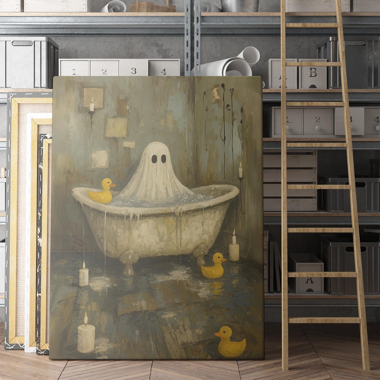 Ghost In The Bathtub With Rubber Duckies