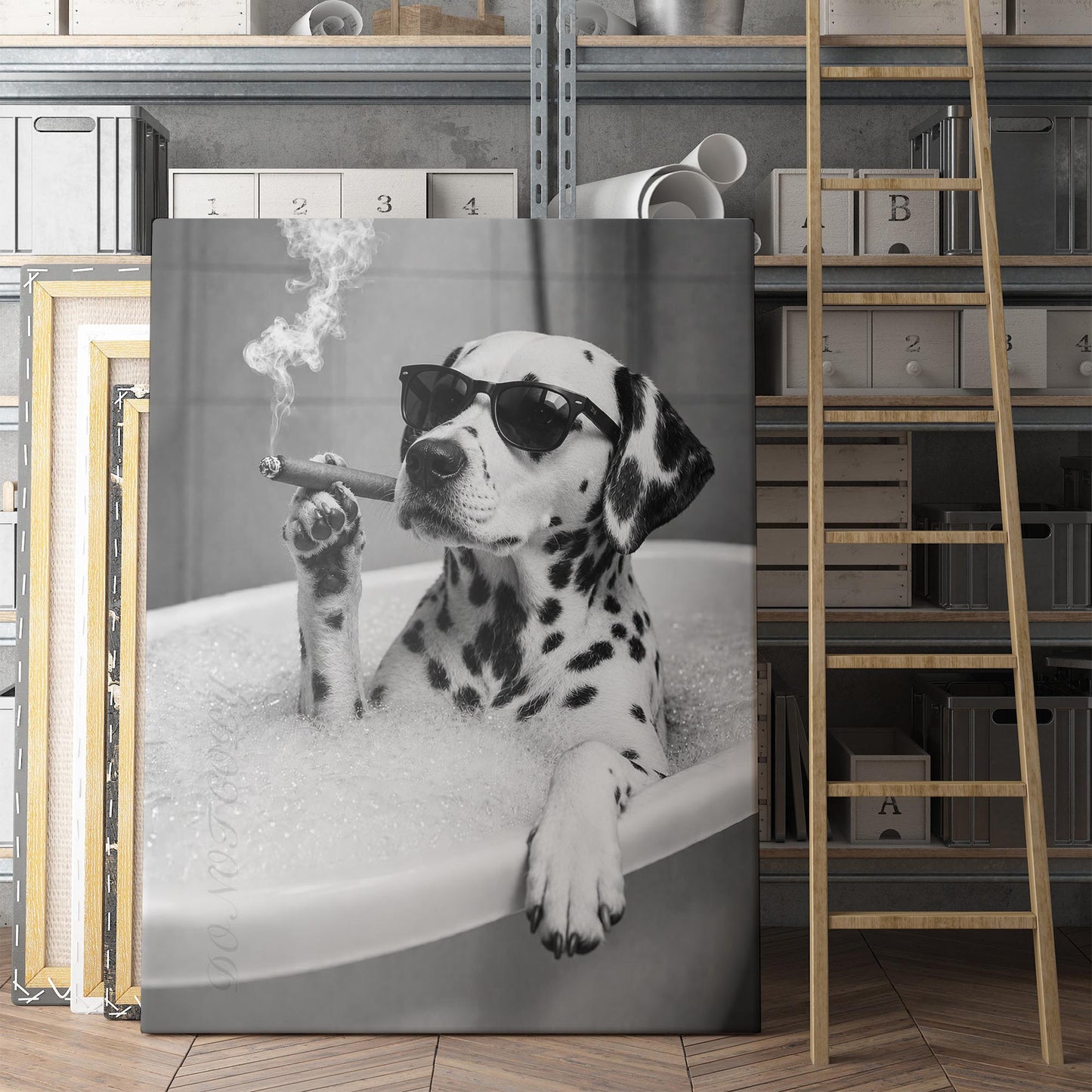 Dalmatian Dog Bathtub Cigar
