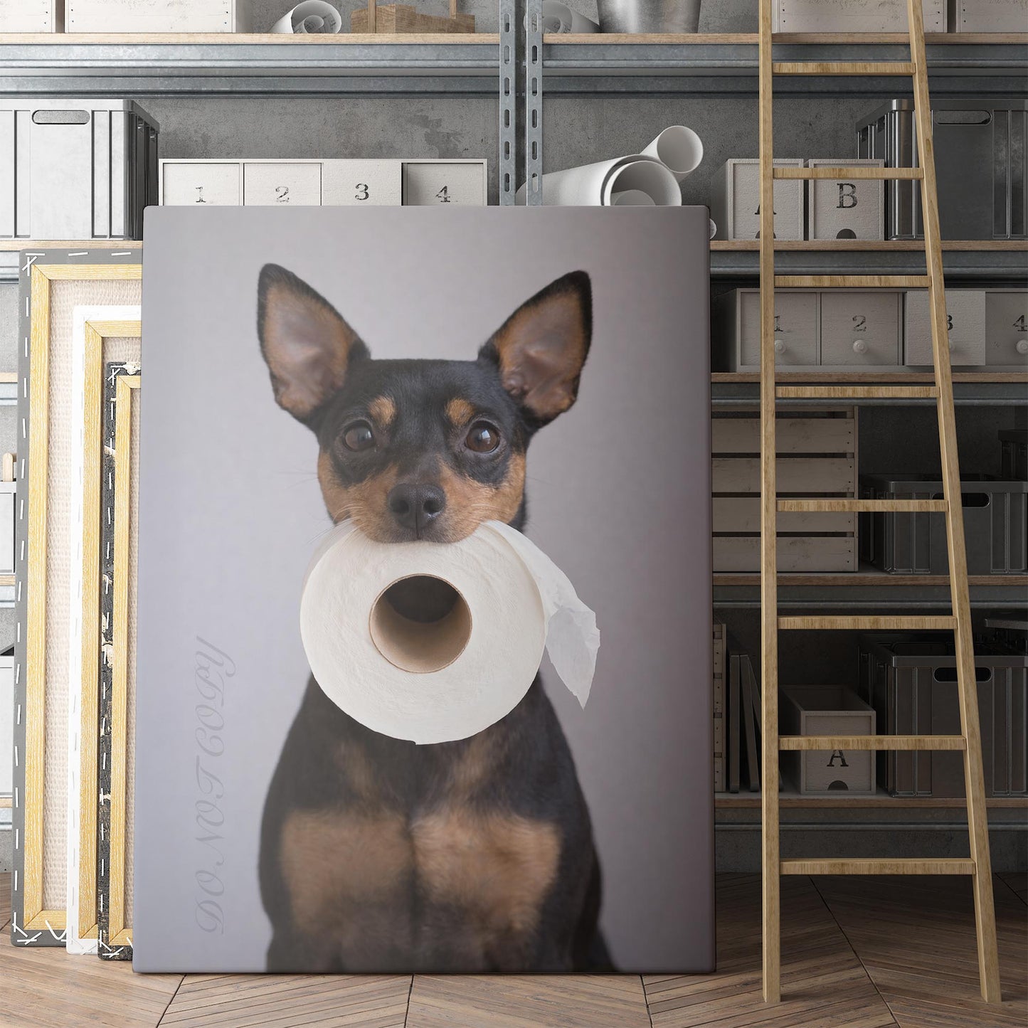 Miniature Pinscher Dog Toilet Paper
