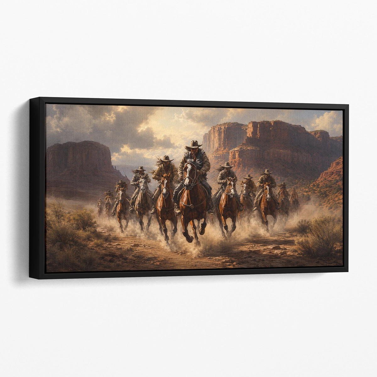Wild West Cowboys On Horseback