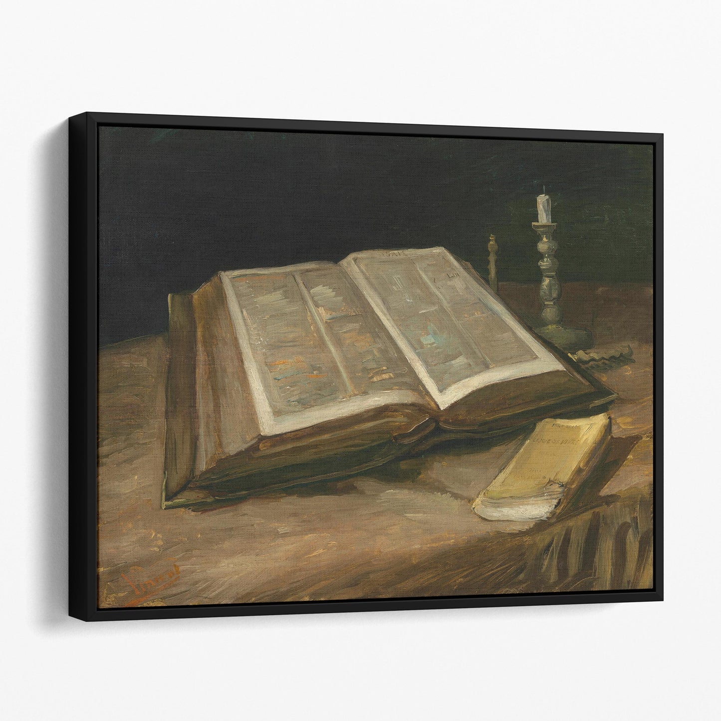 Still Life with Open Bible 1885 by Van Gogh