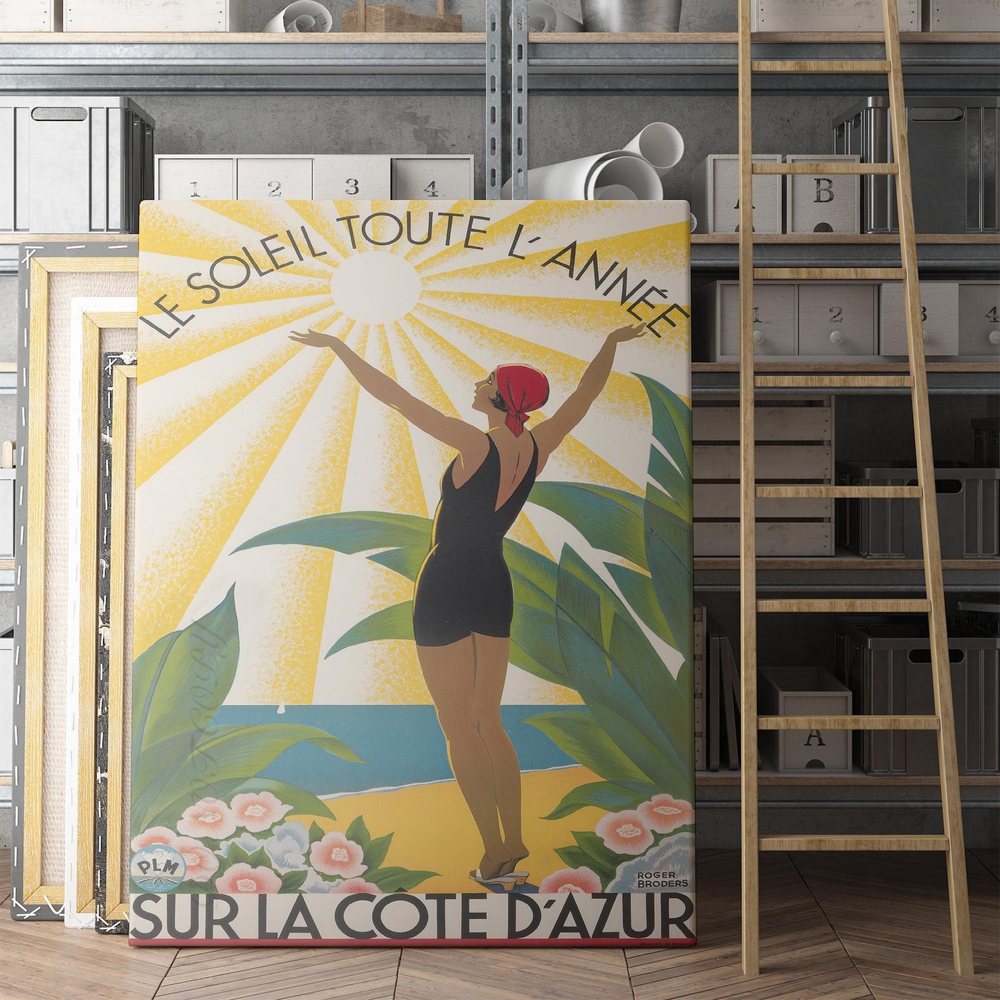 Cote dAzur, Le Soleil Toute, LAnne Vintage Drink Advertising