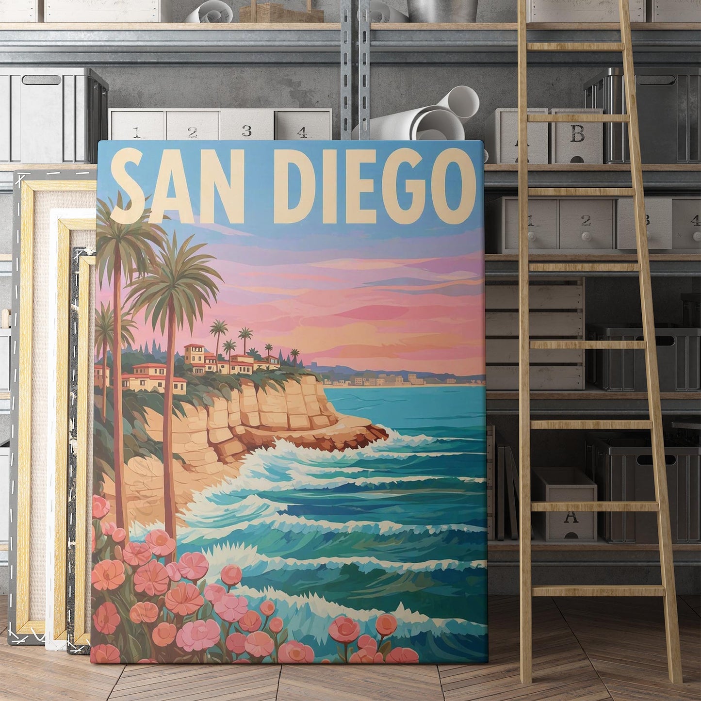 San Diego Vintage Travel Poster