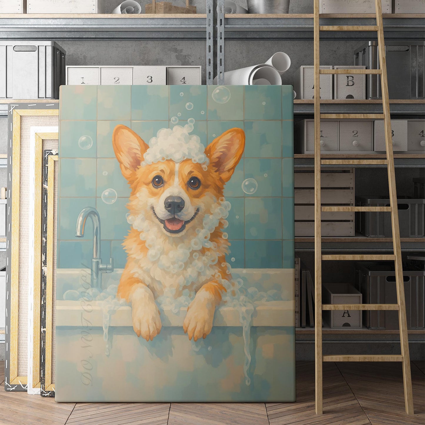 Corgi Dog Bathtub Bubble Bath