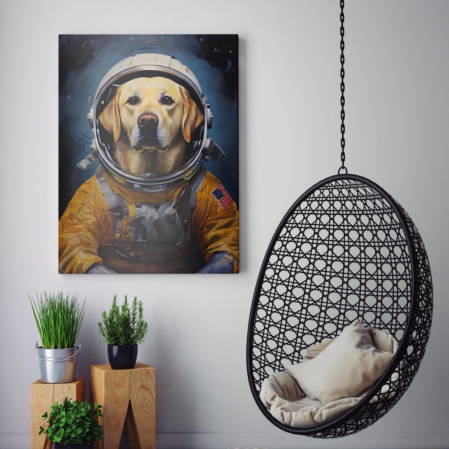 Yellow Labrador Astronaut