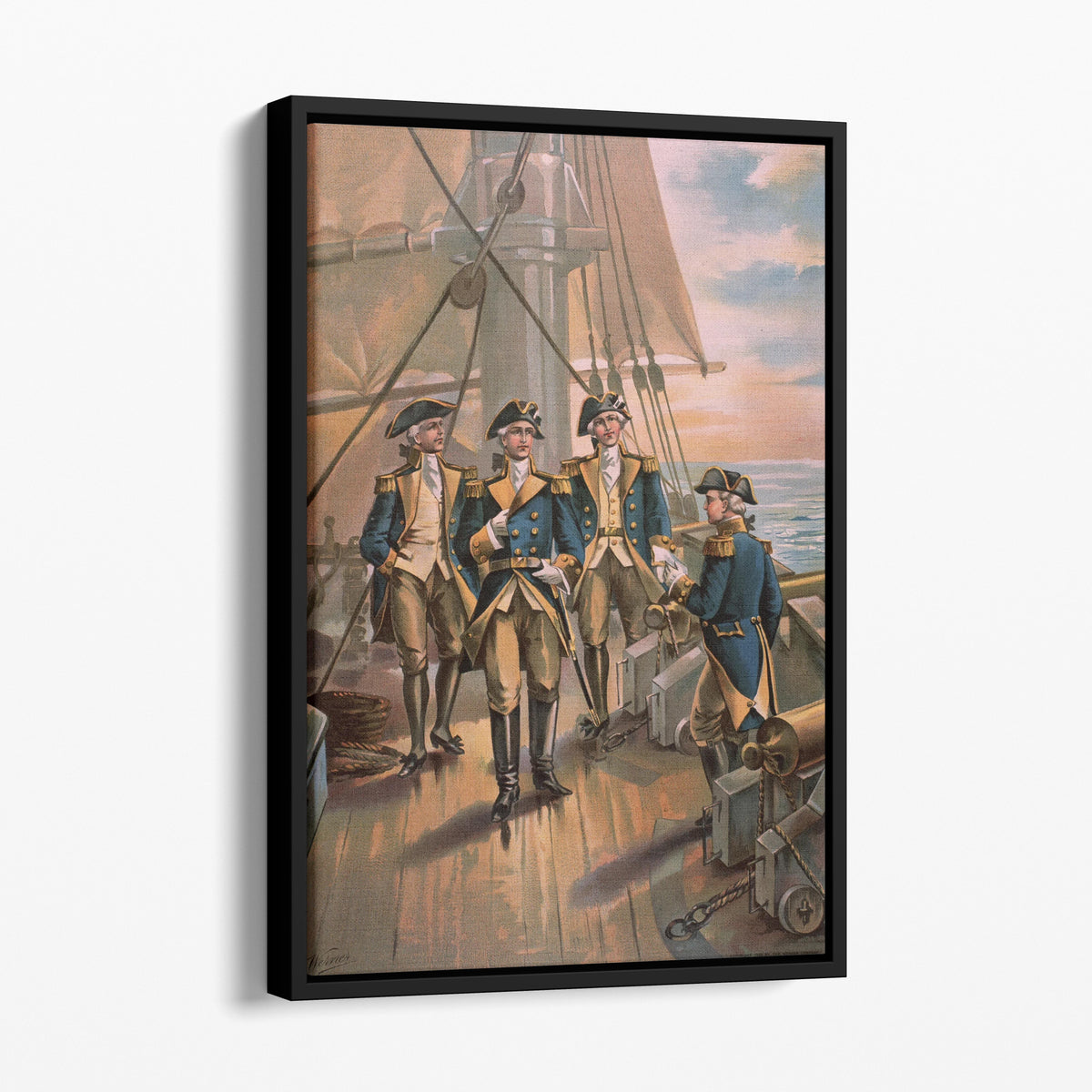 Commodore Esek Hopkins With His Officers, 1776