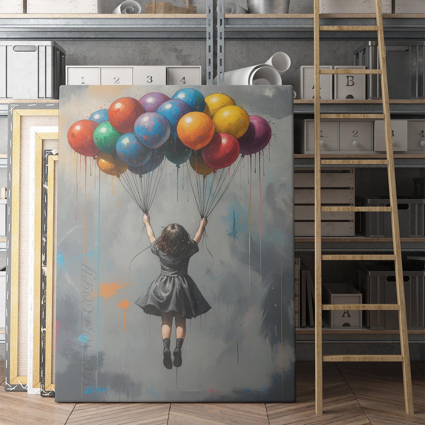 Holding On To Balloons Banksy