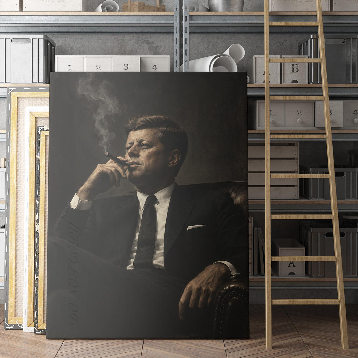 JFK Smoking a Cigar