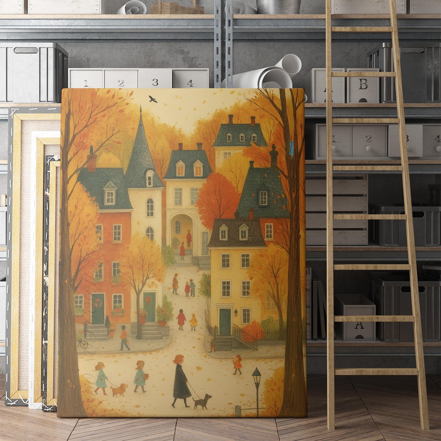 Vintage Fall Autumn Village