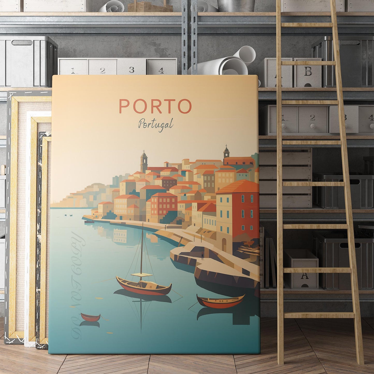 Porto Portugal Vintage Travel Poster
