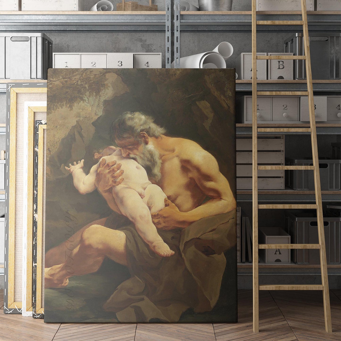 Saturn Devouring His Son by Giulia Lama