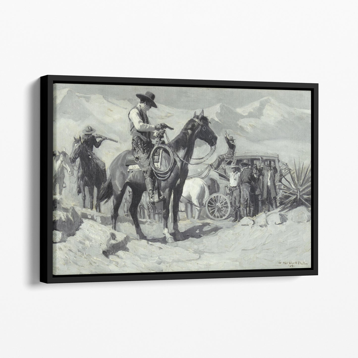 The Stagecoach Robbery, 1909 by W Herbert Dunton
