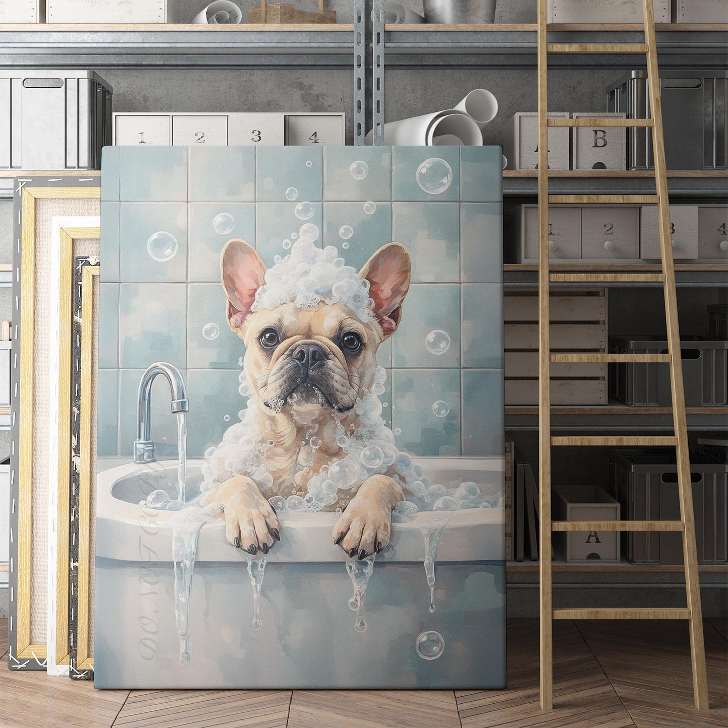 French Bulldog Bathtub Bubble Bath