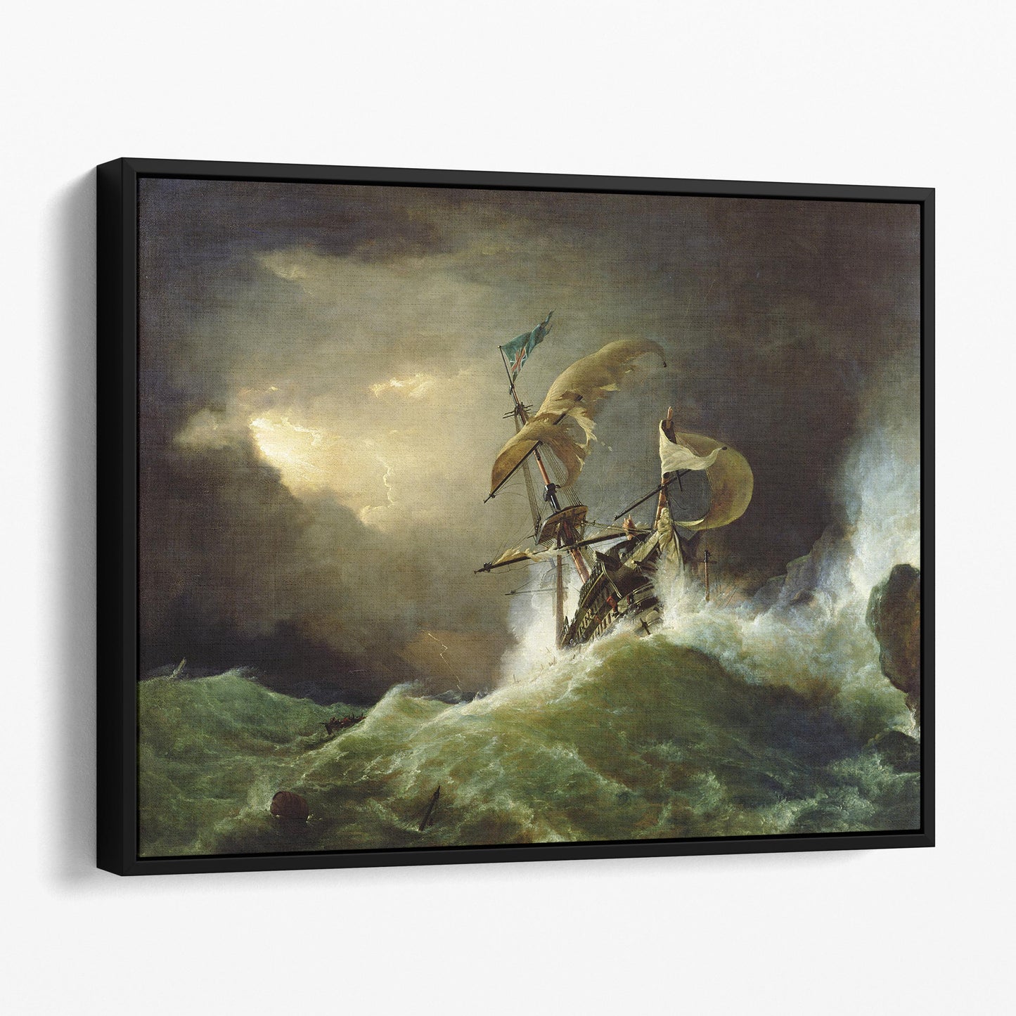 A First Rate Man-of-War Driven Onto a Reef of Rocks