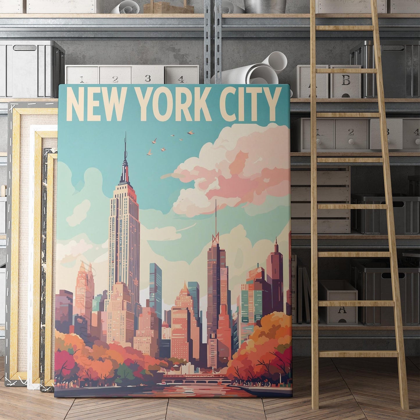 New York City Vintage Travel Poster