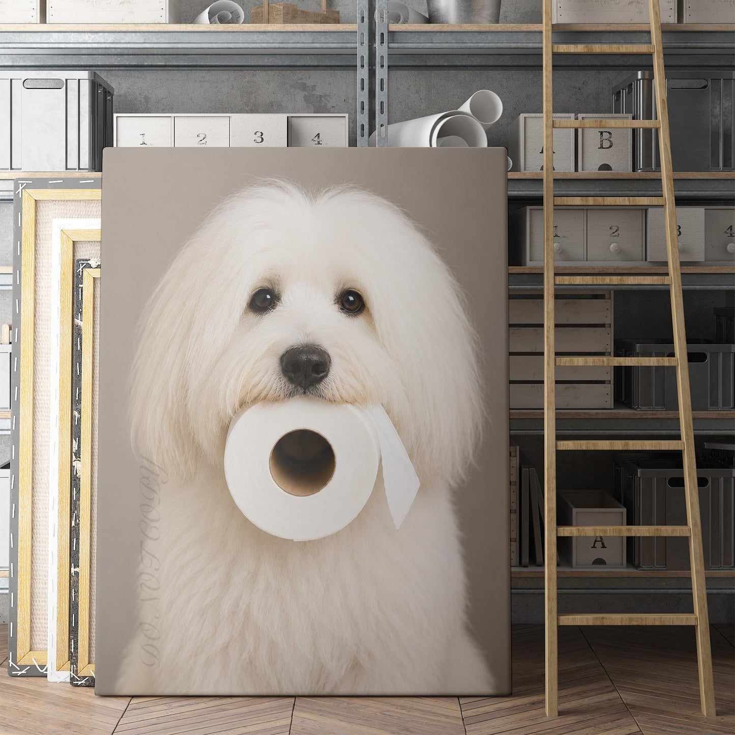 Coton de Tulear Dog Toilet Paper