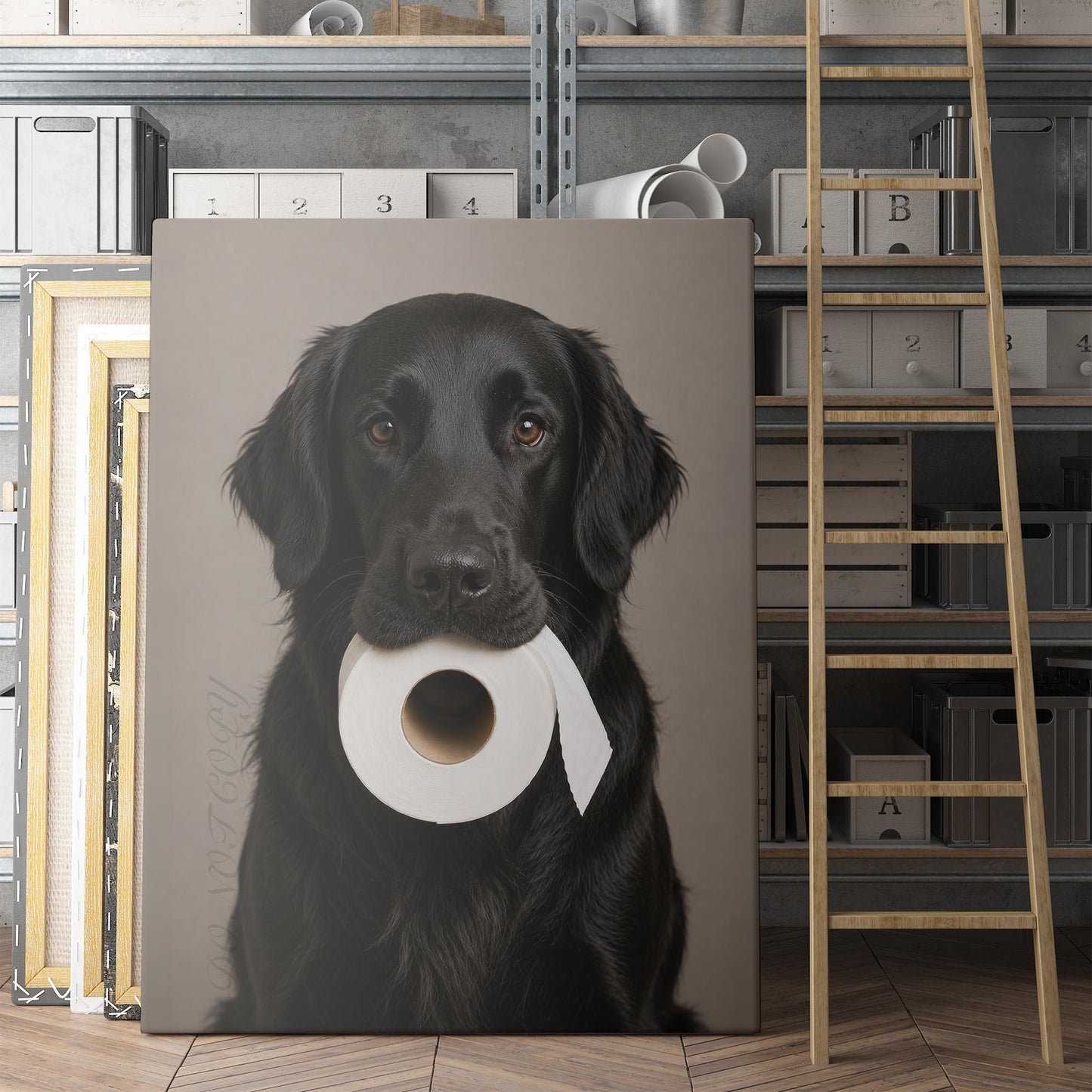 Flat-Coated Retriever Dog Toilet Paper