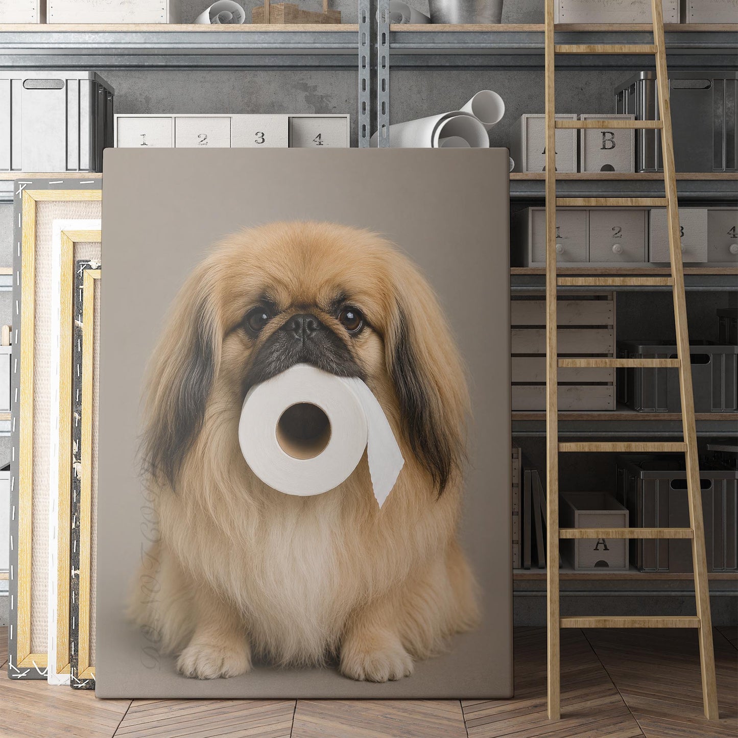 Pekingese Dog Toilet Paper