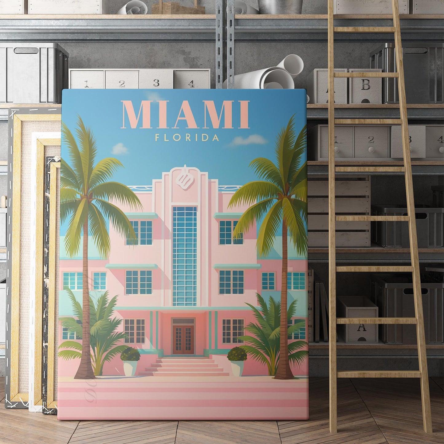 Miami Florida Vintage Travel Poster