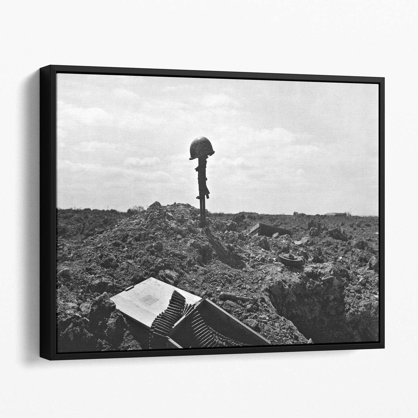 Helmet Monument to an American Soldier, World War Two