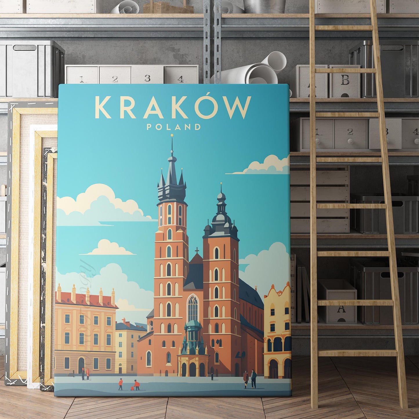 Krakow Poland Travel Poster