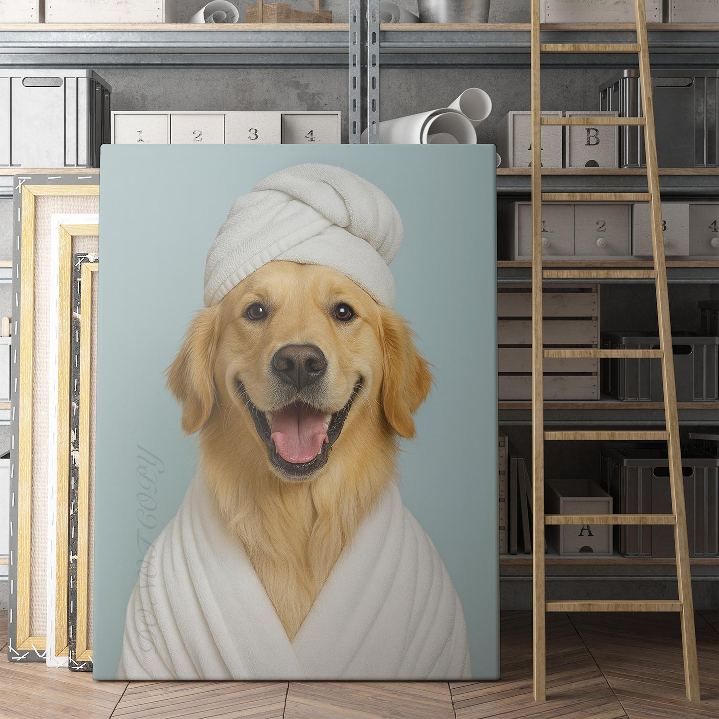 Golden Retriever Dog Bath Towel