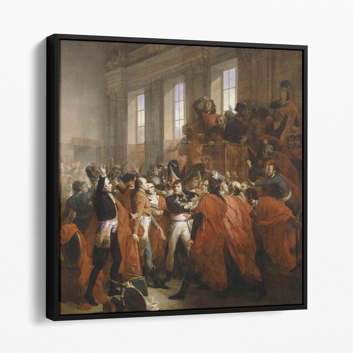 Napoleon Bonaparte in the coup d'état of 18 Brumaire in Saint-Cloud