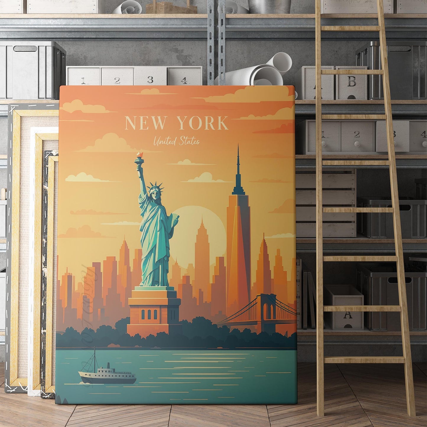 New York City Vintage Travel Poster
