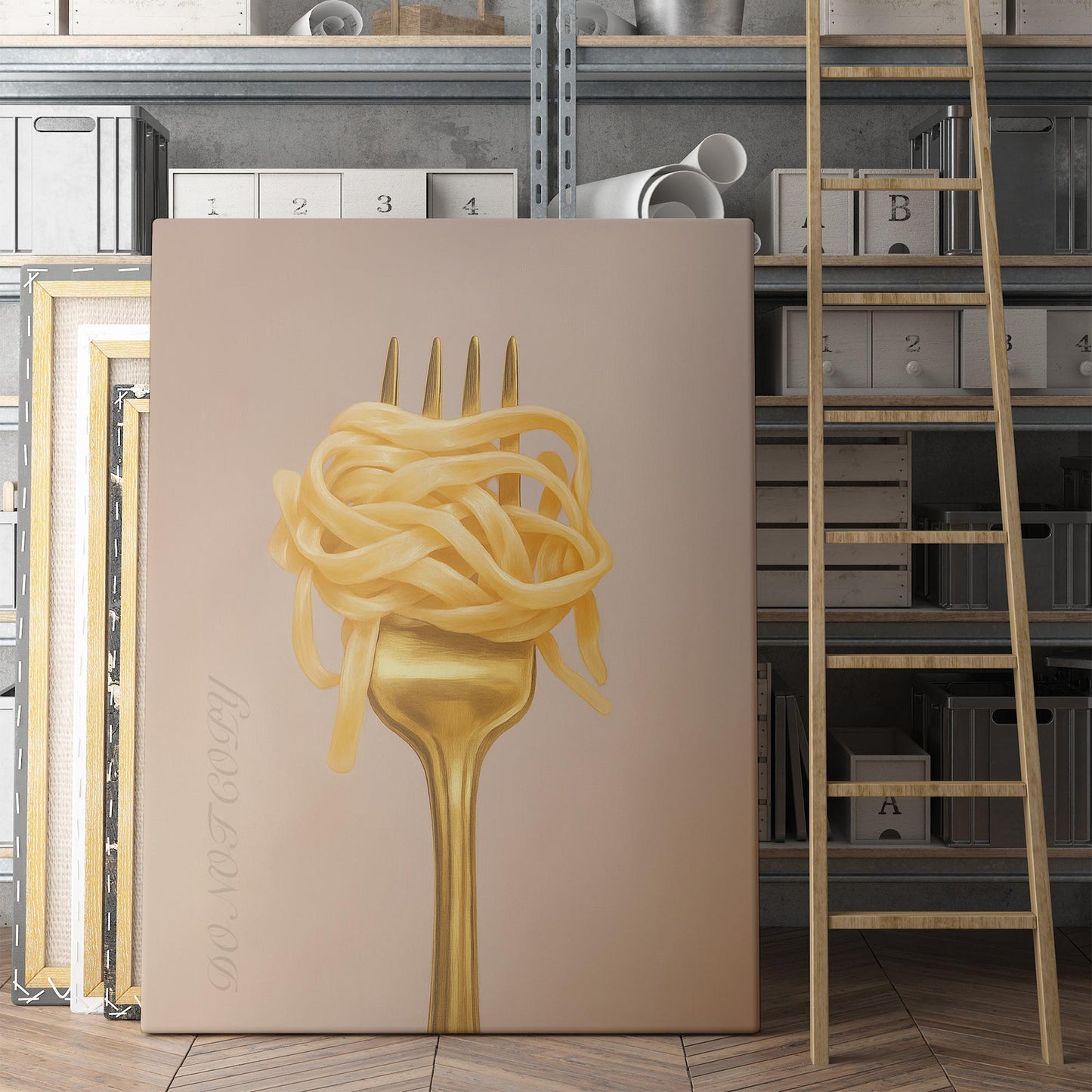 Pasta Noodles Twirled On A Fork