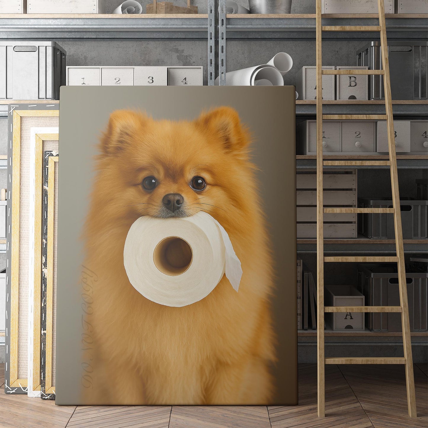 Pomeranian Dog Toilet Paper